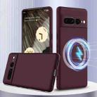 For Google Pixel 7 Pro Shockproof Silicone Magsafe Phone Case(Plum Color) - 1