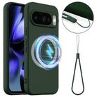 For Google Pixel 10 Shockproof Silicone Magsafe Phone Case(Dark Green) - 1