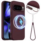 For Google Pixel 10 Pro Shockproof Silicone Magsafe Phone Case(Plum Color) - 1