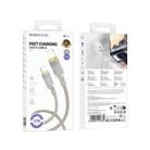 Borofone BU56 Succeed PD27W Type-C to 8 Pin Fast Charging Data Cable, Length: 1.2m(Grey) - 3