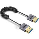 0.7m Coiled Coaxial 8K 48Gbps HDMI 2.1 Cable, Port:Straight to Straight - 1
