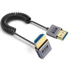 0.7m Coiled Coaxial 8K 48Gbps HDMI 2.1 Cable, Port:Upward Bend - 1