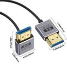 0.7m Coiled Coaxial 8K 48Gbps HDMI 2.1 Cable, Port:Downward Bend - 2