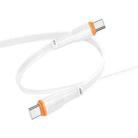 Borofone BX118 Esplendido PD60W Type-C to Type-C Fast Charging Data Cable, Length: 1m(White) - 2