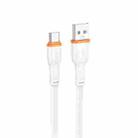 Borofone BX118 Esplendido 3A USB to Type-C Charging Data Cable, Length: 1m(White) - 1