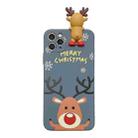For iPhone 11 Pro Christmas Series Painted Pattern Liquid TPU Case(Grey Elk) - 1