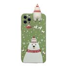 For iPhone 11 Pro Christmas Series Painted Pattern Liquid TPU Case(Mint Green Bear) - 1