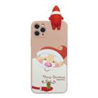 For iPhone 11 Pro Max Christmas Series Painted Pattern Liquid TPU Case(Pink Santa Claus) - 1
