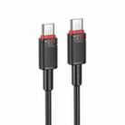 Borofone BX110 Beneficio PD60W Type-C to Type-C Fast Charging Data Cable, Length: 1m(Black) - 1