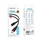 Borofone BX110 Beneficio PD60W Type-C to Type-C Fast Charging Data Cable, Length: 1m(Black) - 3