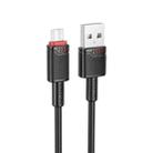 Borofone BX110 Beneficio 2.4A USB to Micro USB Charging Data Cable, Length: 1m(Black) - 1