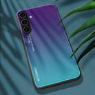 For Samsung Galaxy S25 5G Gradient Color Glass Phone Case(Aurora Blue) - 2