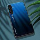For Samsung Galaxy S25 5G Gradient Color Glass Phone Case(Blue Black) - 2