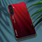 For Samsung Galaxy S25+ 5G Gradient Color Glass Phone Case(Red Black) - 2