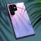 For Samsung Galaxy S25 Ultra 5G Gradient Color Glass Phone Case(Pink Purple) - 2