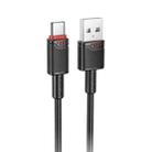 Borofone BX110 Beneficio 3A USB to Type-C Charging Data Cable, Length: 1m(Black) - 1