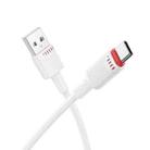 Borofone BX110 Beneficio 3A USB to Type-C Charging Data Cable, Length: 1m(White) - 2