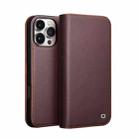 For iPhone 16 Pro QIALINO Classic Gen2 Genuine Leather Phone Case(Brown) - 1