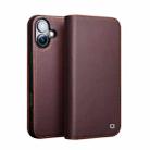 For iPhone 16 Plus QIALINO Classic Gen2 Genuine Leather Phone Case(Brown) - 1