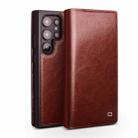 For Samsung Galaxy S25 Ultra 5G QIALINO Genuine Leather Phone Case(Brown) - 1