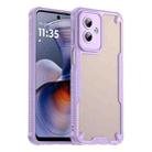 For Motorola Moto G55 5G Armor Glaze PC Hybrid TPU Phone Case(Purple) - 1