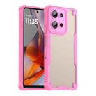 For Motorola Moto G75 5G Armor Glaze PC Hybrid TPU Phone Case(Pink) - 1