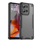 For Motorola Moto G75 5G Armor Glaze PC Hybrid TPU Phone Case(Black) - 1