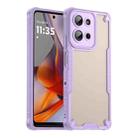 For Motorola Moto G75 5G Armor Glaze PC Hybrid TPU Phone Case(Purple) - 1