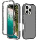 For iPhone 16 Pro Shockproof Clear Gradient PC + TPU Phone Case(Black) - 1