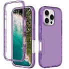 For iPhone 16 Pro Shockproof Clear Gradient PC + TPU Phone Case(Purple) - 1