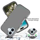 For iPhone 16 Plus Shockproof Clear Gradient PC + TPU Phone Case(Black) - 3