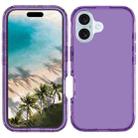 For iPhone 16 Plus Shockproof Clear Gradient PC + TPU Phone Case(Purple) - 2