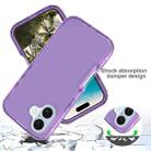 For iPhone 16 Plus Shockproof Clear Gradient PC + TPU Phone Case(Purple) - 3