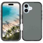 For iPhone 16 Shockproof Clear Gradient PC + TPU Phone Case(Black) - 2