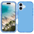 For iPhone 16 Shockproof Clear Gradient PC + TPU Phone Case(Blue) - 2