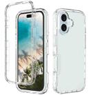 For iPhone 16 Shockproof Clear Gradient PC + TPU Phone Case(Transparent) - 1
