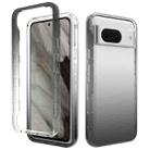 For Google Pixel 8 Shockproof Clear Gradient PC + TPU Phone Case(Black) - 1