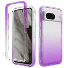 For Google Pixel 8 Shockproof Clear Gradient PC + TPU Phone Case(Purple) - 1