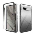 For Google Pixel 7a Shockproof Clear Gradient PC + TPU Phone Case(Black) - 1