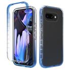 For Google Pixel 9a Shockproof Clear Gradient PC + TPU Phone Case(Blue) - 1