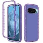 For Google Pixel 9 Pro XL Shockproof Clear Gradient PC + TPU Phone Case(Purple) - 1