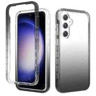 For Samsung Galaxy S23 FE 5G Shockproof Clear Gradient PC + TPU Phone Case(Black) - 1