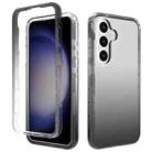 For Samsung Galaxy S24 5G Shockproof Clear Gradient PC + TPU Phone Case(Black) - 1