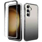 For Samsung Galaxy S24+ 5G Shockproof Clear Gradient PC + TPU Phone Case(Black) - 1