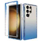 For Samsung Galaxy S24 Ultra 5G Shockproof Clear Gradient PC + TPU Phone Case(Blue) - 1