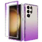 For Samsung Galaxy S24 Ultra 5G Shockproof Clear Gradient PC + TPU Phone Case(Purple) - 1