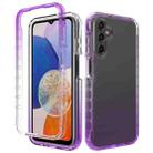 For Samsung Galaxy A15 5G Shockproof Clear Gradient PC + TPU Phone Case(Purple) - 1