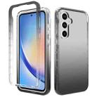 For Samsung Galaxy A35 5G Shockproof Clear Gradient PC + TPU Phone Case(Black) - 1