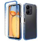 For Redmi 13C 4G / 5G Shockproof Clear Gradient PC + TPU Phone Case(Blue) - 1