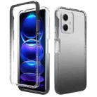 For Redmi Note 12 5G Global Shockproof Clear Gradient PC + TPU Phone Case(Black) - 1